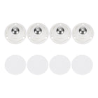 4Pcs Mini Self Adhesive Caster Wheels, 1.77" x 0.87" 360° Rotation Swivel Wheel Small Rolling Ball Casters for Small Appliances Storage Box Trash Can - Steel Beads (White)