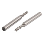 2pcs 1/8 Inch Cutting Dia 4 Spiral Flutes Straight Shank Cutter Tool HSS-AL End Mill Bits