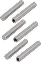 304 Stainless Steel M4 Female Thread 6mm x 40mm Cylindrical Dowel Pin 6pcs