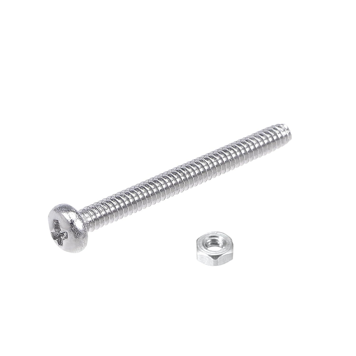 M1.6x16mm Pan Phillips Cross Head Screws 100pcs and M1.6 Hexagon Hex Nut 304 Stainless Steel 25pcs