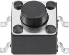 6x6x5mm Momentary Panel PCB Surface Mounted Devices SMT Mount 4 Pins Push Button SPST Tactile Tact Switch 5PCS