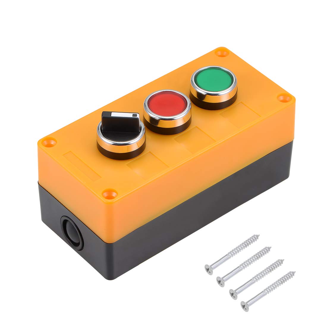 Push Button Switch Box Momentary NO NC Red Green Switches and Latching 2 Positions Rotary Switches
