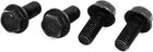 4 Pcs Metallic M7x17mm Reverse Thread Screw Black for Cutting Machine