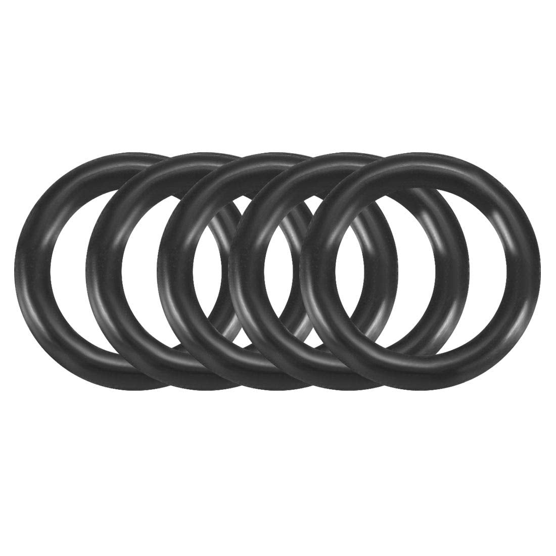 Nitrile Rubber O-Rings, 8mm OD 5.6mm ID 1.2mm Width, Metric Sealing Gasket, Pack of 50
