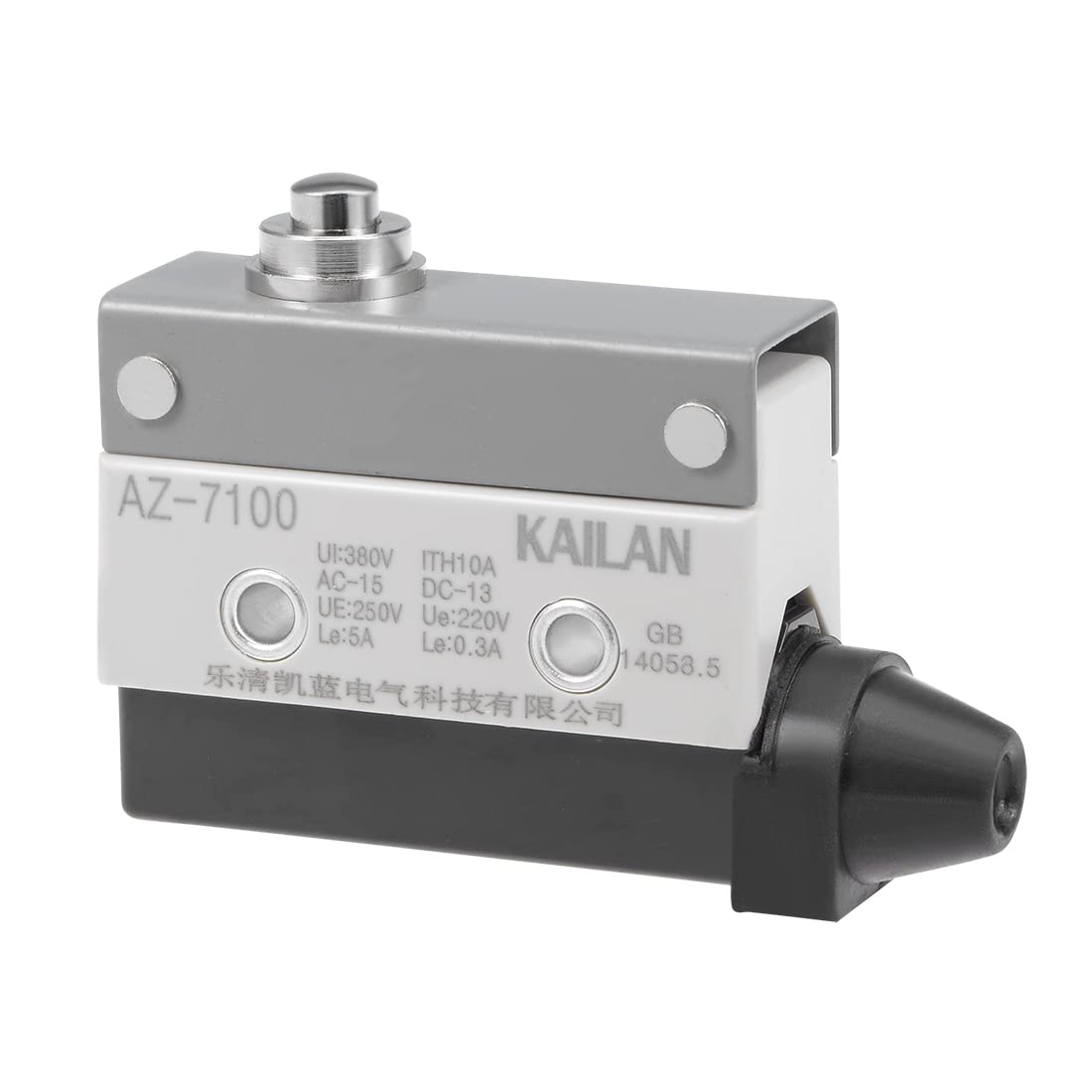 AZ-7100 Plunger Micro Limit Switch Momentary Panel Mount 1NC+1NO for CNC Mill 3D Printer Door Switch