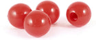 4 Pcs Plastic Female Threaded 32mmx10mm Round Ball Lever Knob Red