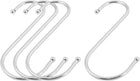 4 Pcs 105mm Metal Ball End S Shaped Hook Hanger for Clothing Baskets