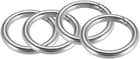 201 Stainless Steel O Ring 60mm(2.36") Outer Diameter 8mm Thickness Strapping Welded Round Rings 4pcs
