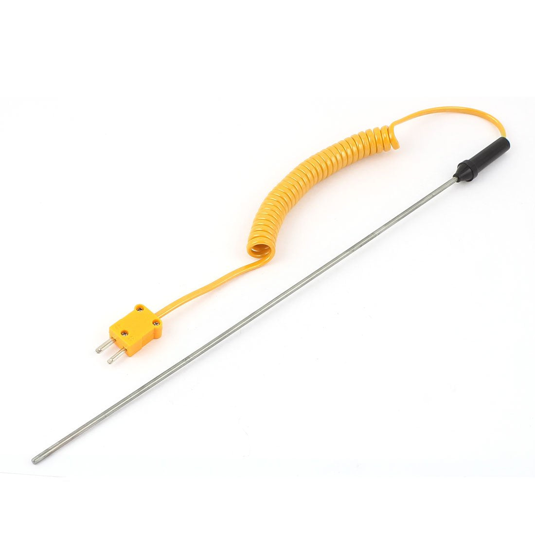 0C-500C Coiled Cable K Type 285mm Measuring Thermocouple Probe Sensor