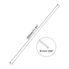 1mm x 300mm 304 Stainless Steel Solid Round Rod for DIY Craft - 2pcs