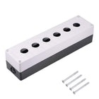 Push Button Switch Control Station Box 22mm 6 Holes White and Black