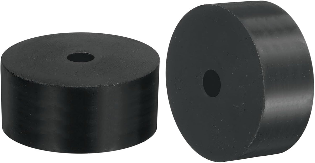 2Pcs Thick Rubber Spacer, 2-3/4 Inch OD x 1/2 Inch ID x 1 Inch Thickness Round Rubber Bushings Anti Vibration Flat Spacer Washers for Home Industrial Machinery