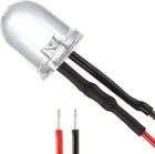 10Pcs 10mm Pre Wired LED, Green DC3-6V Clear Lens, Light Emitting Diodes