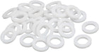 14mmx8mmx2mm PTFE Flat Washer Flange Gasket White 30pcs