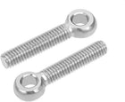 M6 x 30mm 304 Stainless Steel Machine Shoulder Lift Eye Bolt Rigging 10pcs Silver Tone