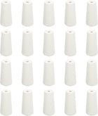 LinkMejor Cord Knobs, White Wooden Cord Tassel Drops Pull End Pendant for Window Blinds Shade Curtain Craft, 1.4x0.6 20Pcs