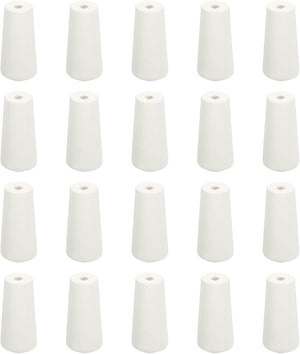 Cord Knobs, White Wooden Cord Tassel Drops Pull End Pendant for Window Blinds Shade Curtain Craft, 1.4x0.6 20Pcs