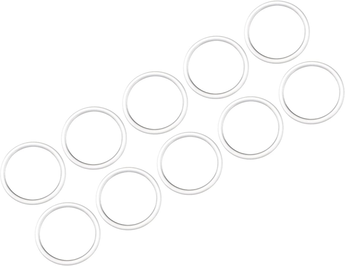 Purse Handles, 4.8" Dia 10Pcs Plastic Round Handbag Handle Replacement Accessories for Purse Making DIY Handmade Beach Bag Straw Bag, Clear