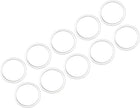 Purse Handles, 4.8" Dia 10Pcs Plastic Round Handbag Handle Replacement Accessories for Purse Making DIY Handmade Beach Bag Straw Bag, Clear