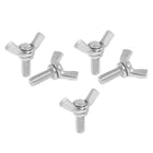 Stainless Steel Wing Screw Bolts, 5mm x 12mm Thread Hardware Parts 5 Pcs