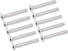 M5x40mm Flat Head Machine Screws Inner Hex Screw 304 Stainless Steel Fasteners Bolts 10Pcs