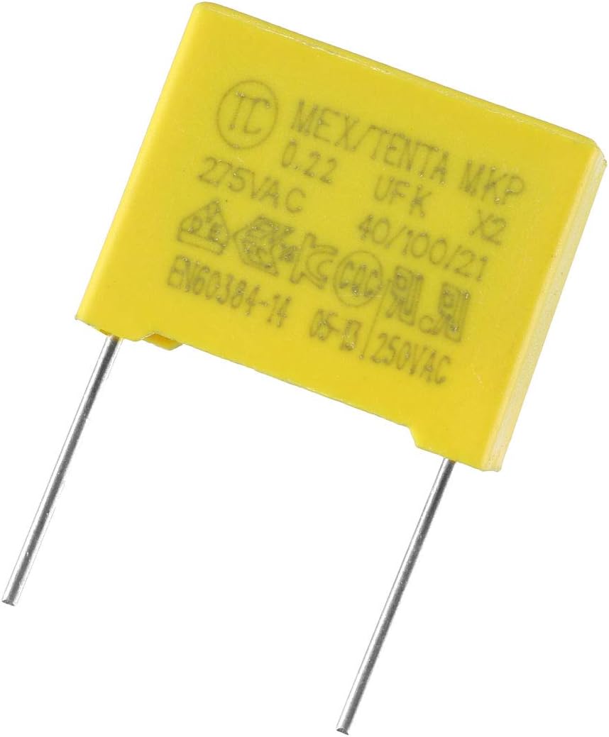Safety Capacitors Polypropylene Film 0.22uF 275VAC X2 MKP 25 Pcs