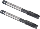 M8 x 1.25 Spiral Point Threading Tap, H2 Tolerance High Speed Steel TICN Coated, Round Shank with Square End, Metric Screw Taps Tapping Bit for Machinist Thread Repair, 2pcs
