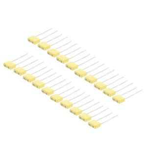20 Pcs 100V 1NF Metal Radial Lead Box Type Film Correction Capacitors