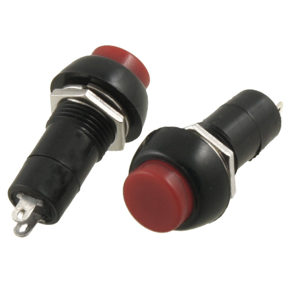 a12031900ux0016 Momentary Dash OFF- ON N/O Round Push Button Switch, 2 Piece x AC 250V, 3 Amp