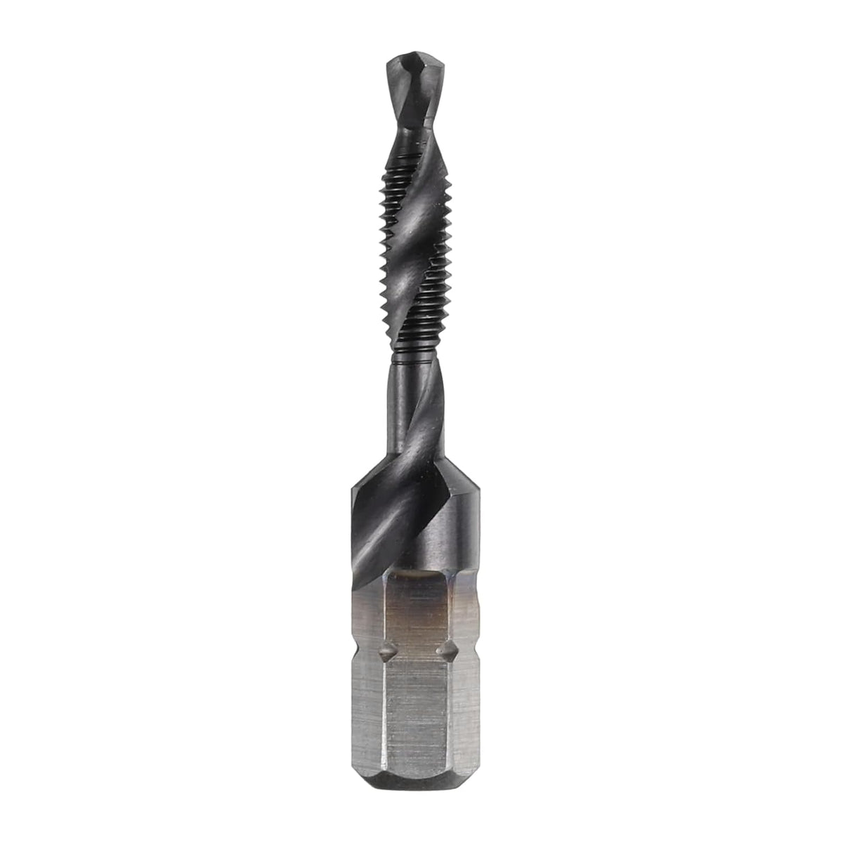 Combination Drill and Tap Bits Metric M4 x 0.7 Thread 1/4" Hex Shank TiAlN Coated Threading Screw Taps 6542 High Speed Steel Machine Drilling Tapping Tool Kit