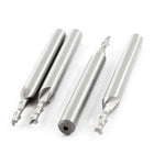 4pcs HSS High Speed Steel 3mm Cutting Dia 6mm Shank 2 Flutes End Mill Milling Cutter