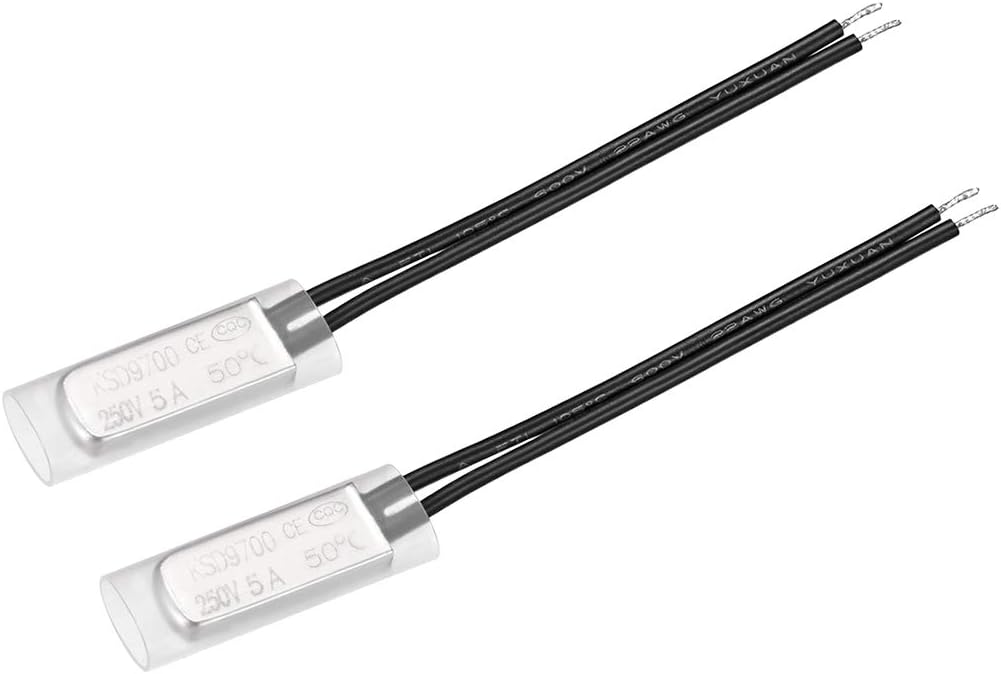 KSD9700 Thermostat, 50℃ Normally Close Temperature Switch Thermal Switch, N.C 5A Metal Temperature Controller 2pcs
