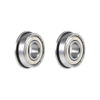 FR6ZZ Flange Ball Bearing 3/8" x 7/8" x 9/32" Shielded Chrome Bearings 2 Pcs