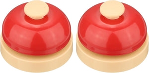 2Pcs Toque de Chama de Mesa, 2.52" Toque de Chama de Serviço de Frente para Escritório, Hotel, Sala de Aula, Jantar, Restaurantes, Festa, Treinamento de Pet, Vermelho