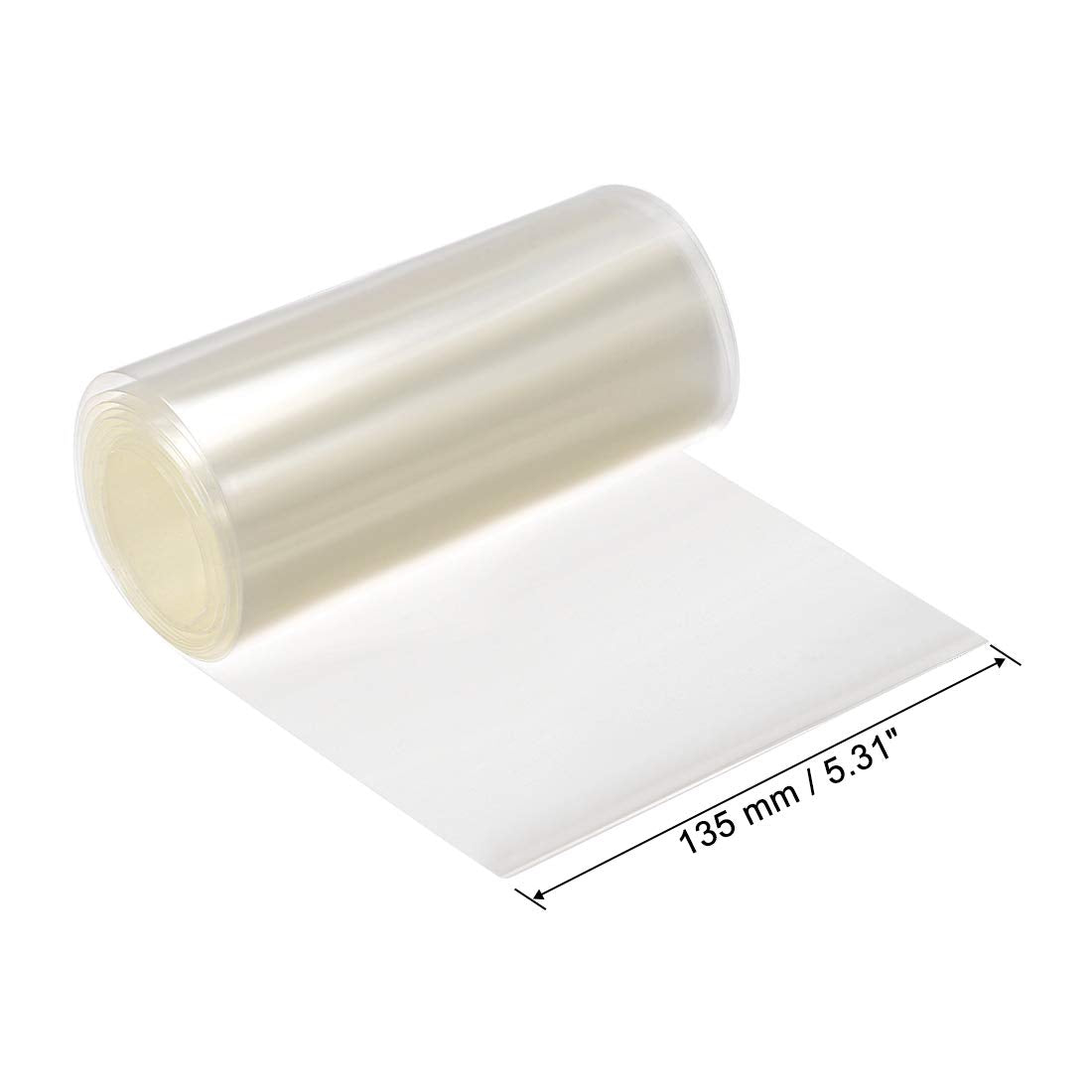 Tubo termoretraibile in PVC di 135 mm, larghezza piana, per doppio strato, 2 metri