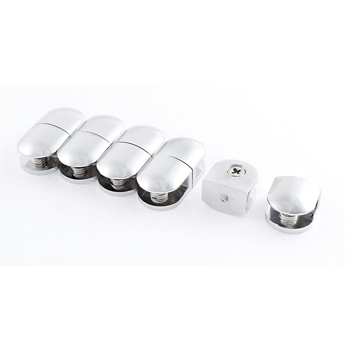 Glass Shelf Bracket Adjustable Metal Door Cabinet Clamp Clip Holder for 3.5-8mm Thickness 10pcs