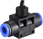 10mm OD Pneumatic Air Flow Control Valve with Push-to-Connect Fitting,Union Straight,Pneumatic Air Controller Valve 5pcs