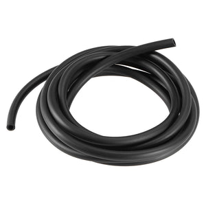 Lubricating Oil Hose, 4mm(5/32") ID x 7mm(9/32") OD 8.2Ft/2.5M Rubber Water Hose Pipe Tubing Black