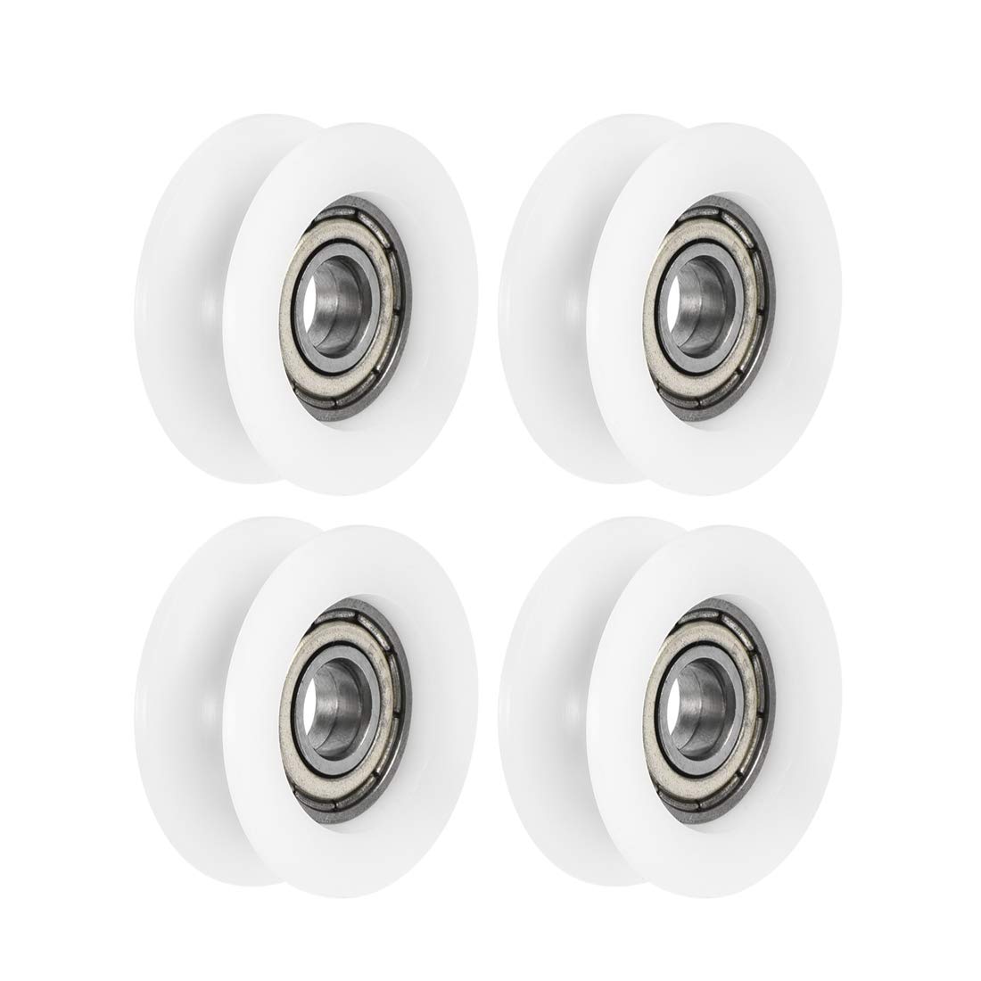 U696ZZ 696 Nylon U Groove Bearings 6x24x9mm Double Metal Shielded (GCr15) Chrome Steel Ball Bearings 4pcs