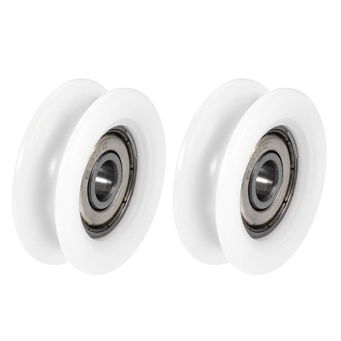 U626ZZ Nylon Pulley U Groove Ball Bearing Roller Guide Wheel 6x30x10mm Double Metal Shielded (GCr15) Chrome Steel Bearings 2pcs