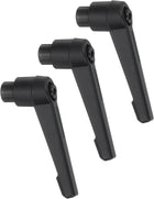 3Pcs M6 Adjustable Knobs Handle Female Thread Push Button Ratchet Quick Release Locking Rotating Bolt for Lathe Machinery, Black