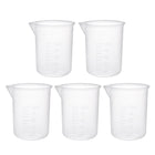 5pcs Transparent Measuring Cup Lab PP Graduated Beaker 50ml