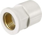 25mm Slip x 1/2 PT Female Brass Thread PVC Pipe Fitting Adapter 2 Pcs