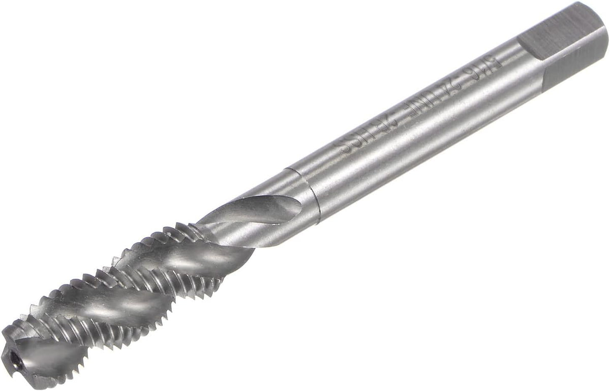 Spiral Flute Taps, 5/16-24 UNF 2B High Speed Steel (HSS) Uncoated Machine Thread Milling Threading Screw Tap 3 Flutes Tapping Tool