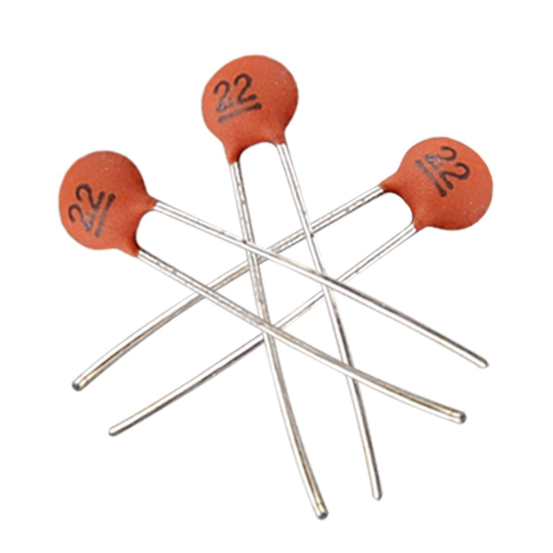 100 x 22pF Low Voltage Radial Ceramic Disc Capacitors, 50V