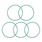 Fluorine Rubber O-Rings, 48mm OD 45mm ID 1.5mm Width FKM Seal Gasket for Machinery Plumbing, Green, Pack of 5