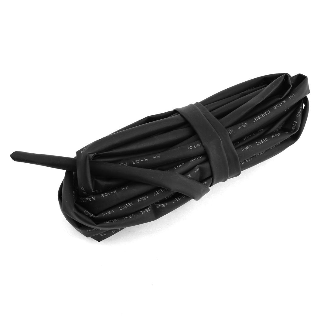 Black 6 mm Dia. Heat Shrink Tubing Shrinkable Tube Sleeve Wrap Wire 5M