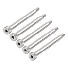 304 Stainless Steel Hex Socket Shoulder Bolt 6mm Shoulder Dia 60mm Shoulder Length M5 Thread 5Pcs