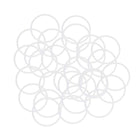 Silicone O-Rings, 27mm OD 24mm ID 1.5mm Width VMQ Seal Gasket for Compressor Valves Pipe Repair, White, Pack of 30