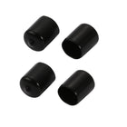 4Pcs 18mm Inner Dia PVC Flexible Vinyl End Cap Screw Protector Cover Black